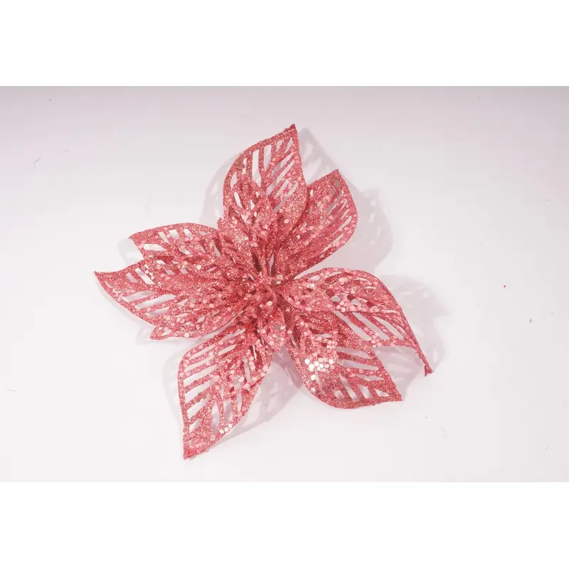 Blush / Pink Poinsettia Clips