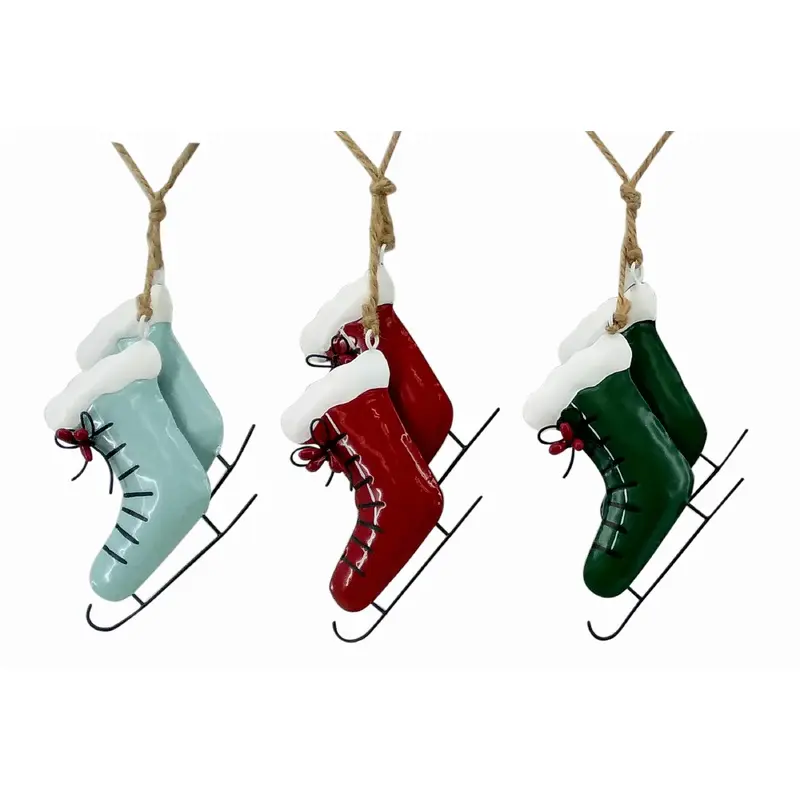 Ornament Metal Ice Skates (3 styles)