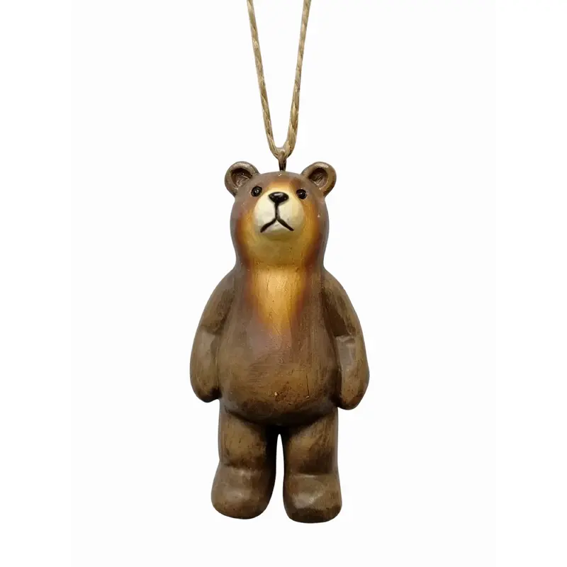Polyresin Brown Bear Ornament