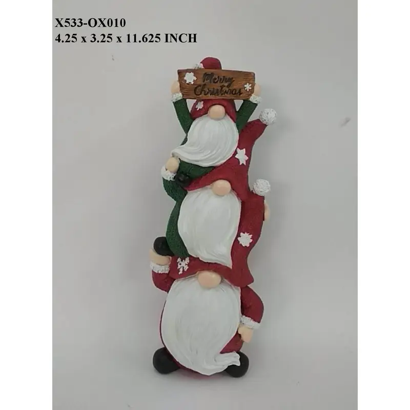 Polyresin Christmas Stacked Gnomes