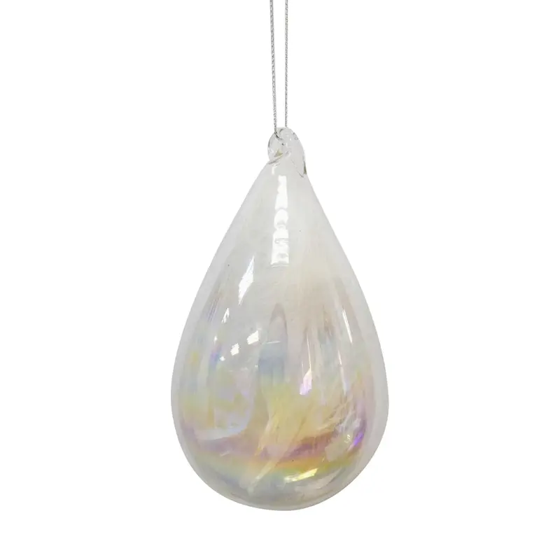 White Rain Drop Ornament (Medium 13cm)