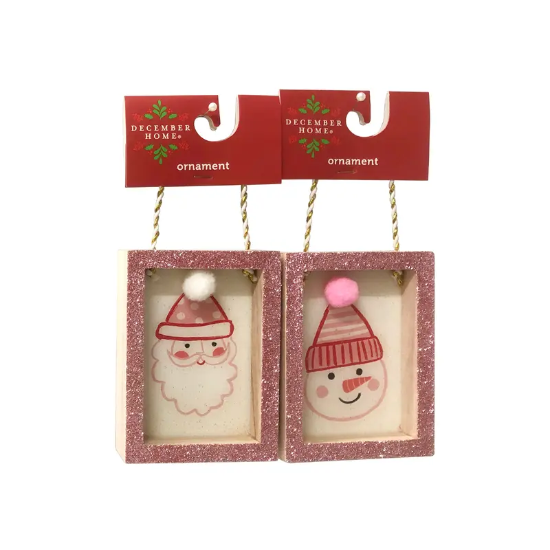 Wooden Box Sign Ornament (2 styles)