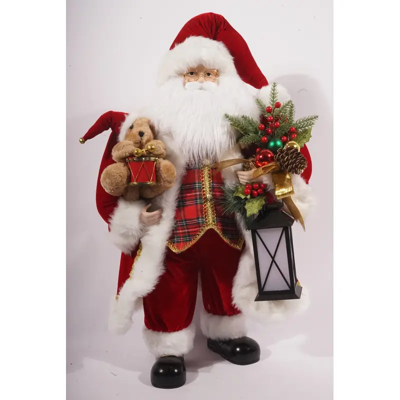 36''HT. Fabric Santa