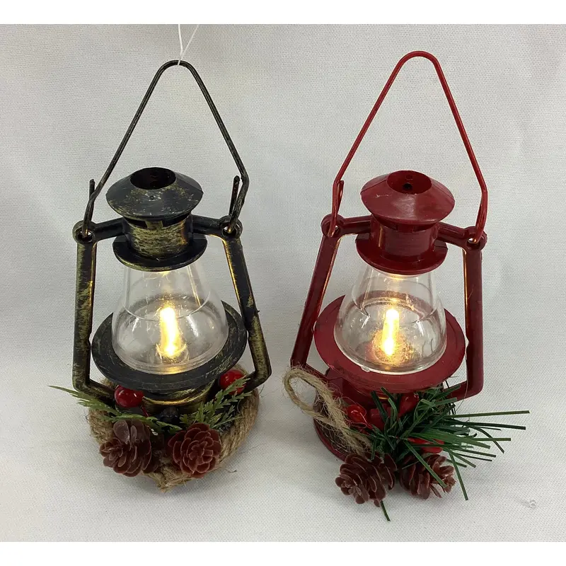 4.5" HT. Light Up Ornament Lantern (2 Styles)