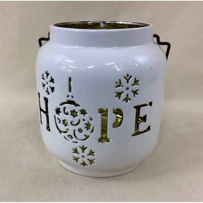 6.5In H Glossy Porcelain Luminary, Assorted 2 assorted colors