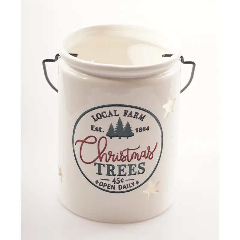 Ceramic Lantern 7.5"H