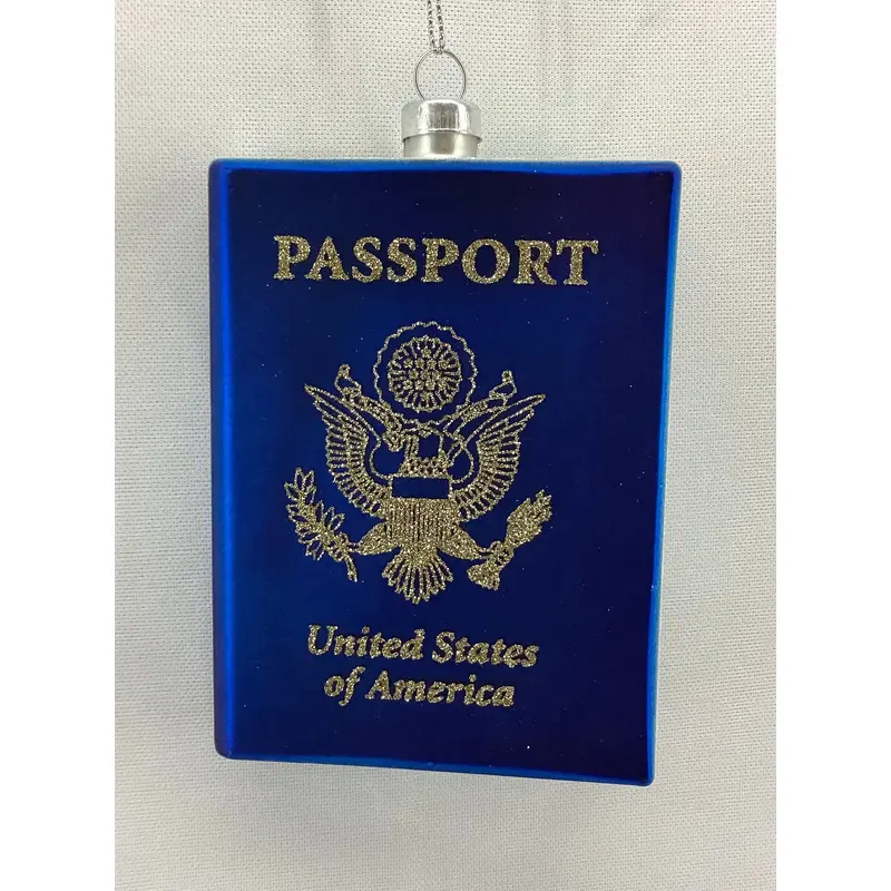 Glass Passport Ornament