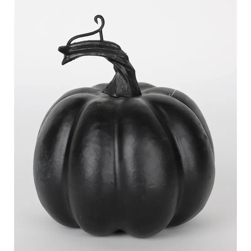 HALLOWEEN 4"H BLACK PUMPKIN DECOR