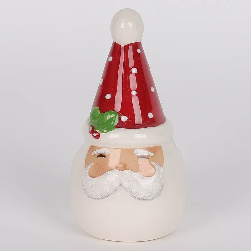 1.5 X 1.5 X 3"H SANTA HEAD DECOR