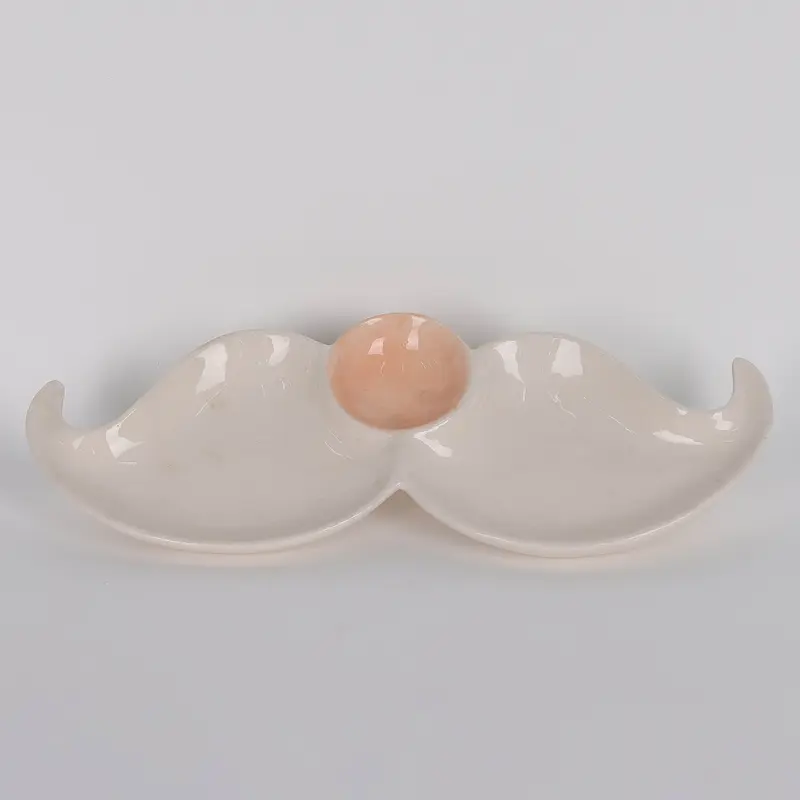 12.25 X 4.5 X 1"H SANTA MUSTACHE PLATE DECOR