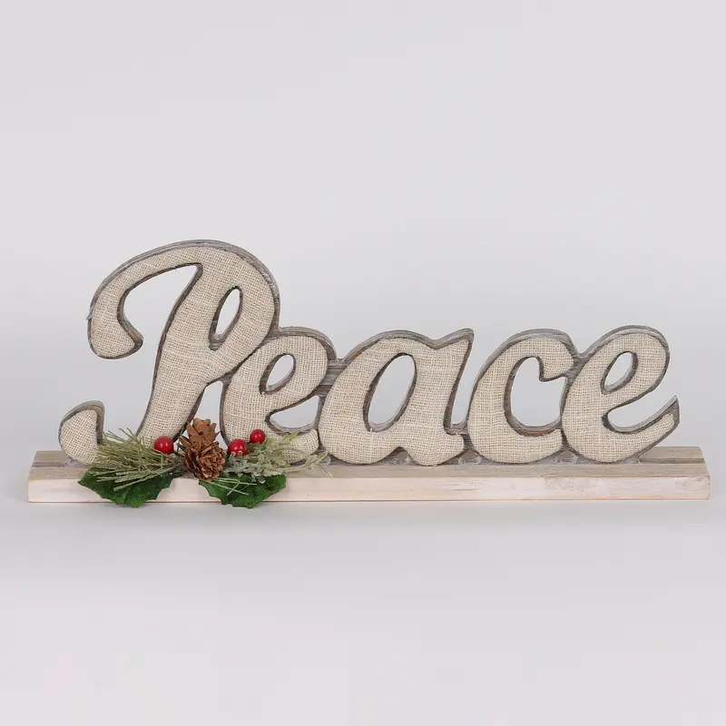 13 X 2 X 5"H PEACE TABLE DECOR