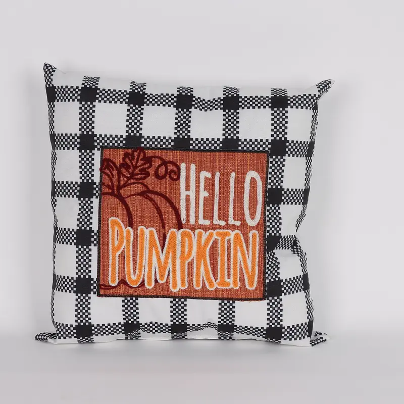 13 X 6 X 12"H HELLO PUMPKIN PILLOW