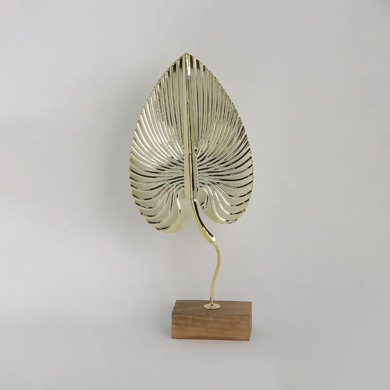 14.6INCH Metal golden leaf decoration
