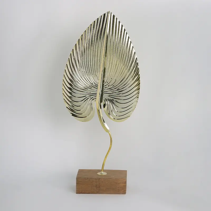 18.5INCH Metal golden leaf decoration
