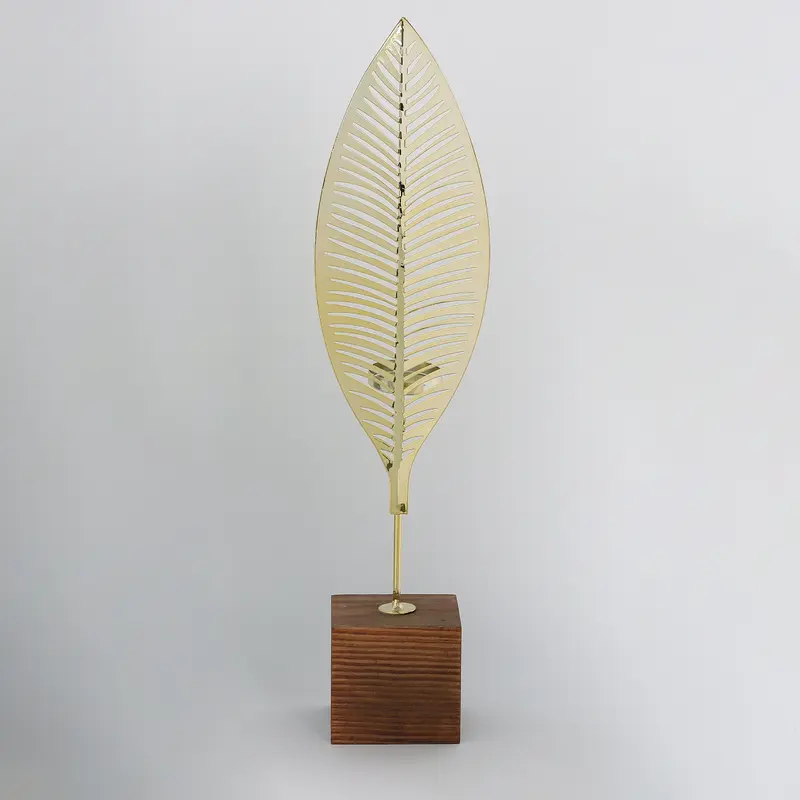 18.7INCH Metal golden leaf decoration