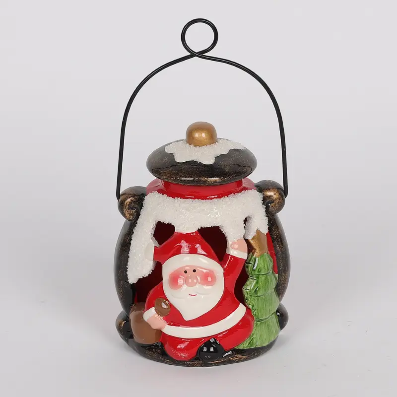 3 X 4"H SANTA CONTAINER DECOR