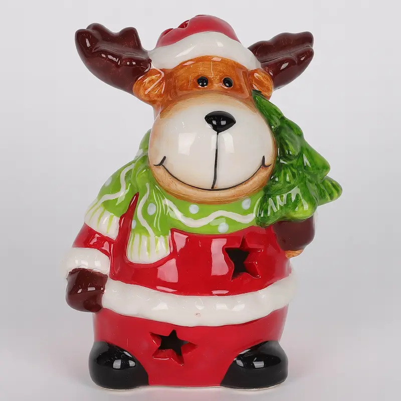 4.75 X 3.5 X 3"H CERAMIC MOOSE DECOR