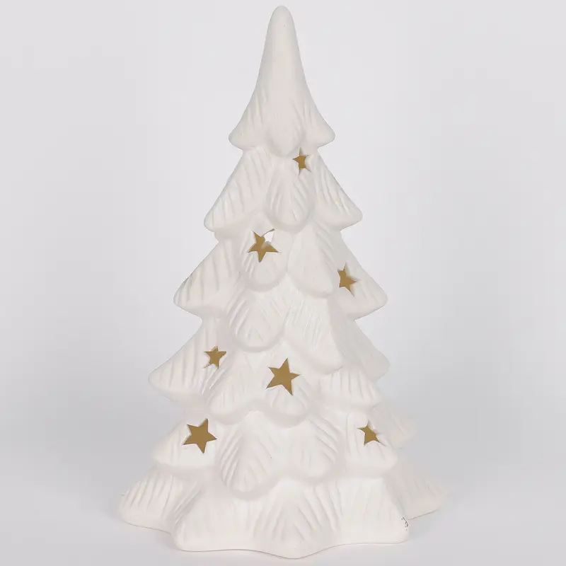 6.5 X 5 X 10.5"H CERAMIC TREE DECOR