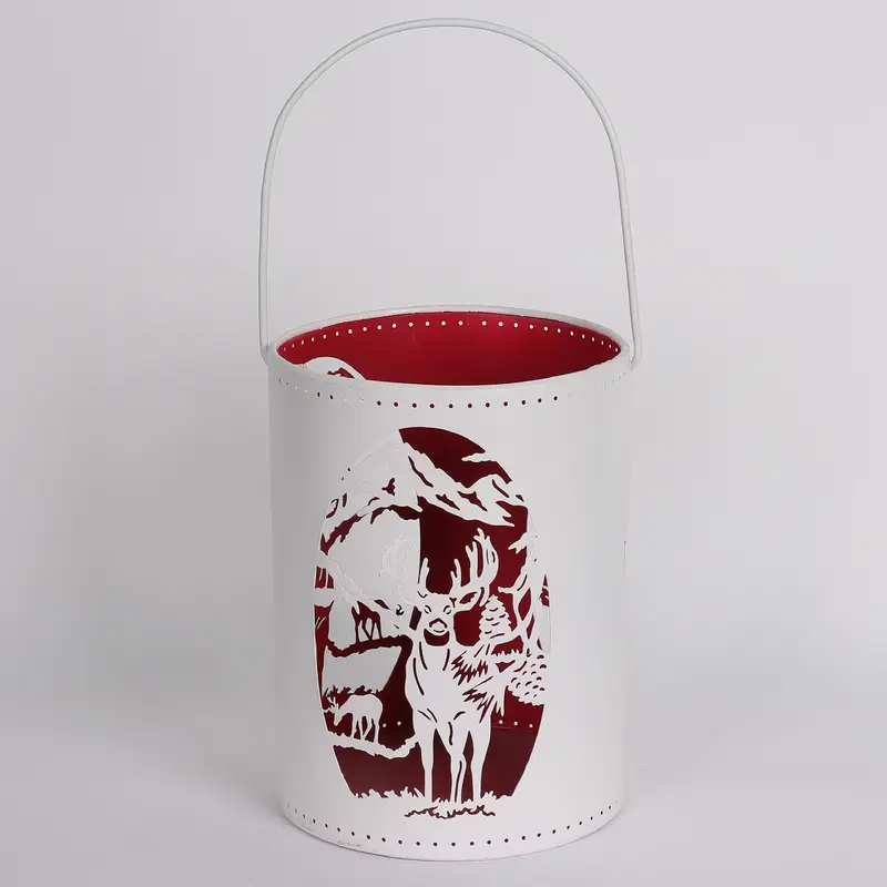 6 X 6 X 8"H CHRISTMAS CONTAINER DECOR