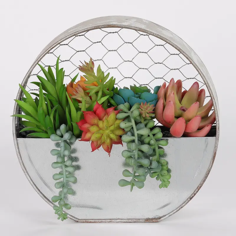 8 X 8 X 2.5"H ARTIFICIAL SUCCULENT DECOR