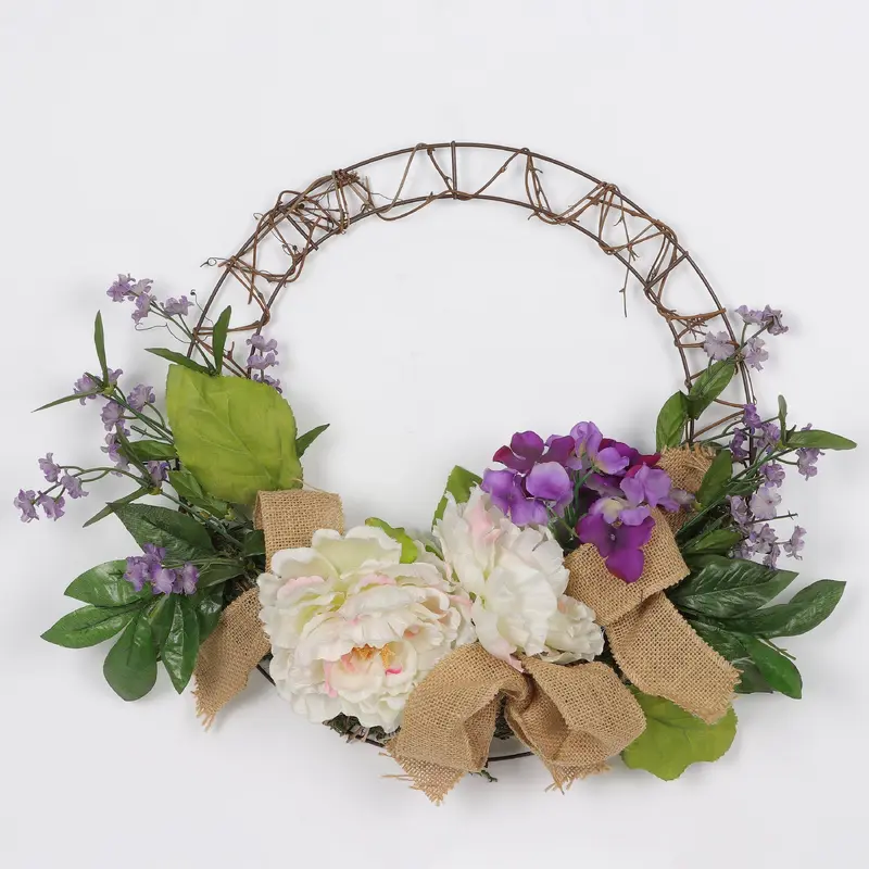 Spring Cabbage Rose Wreath