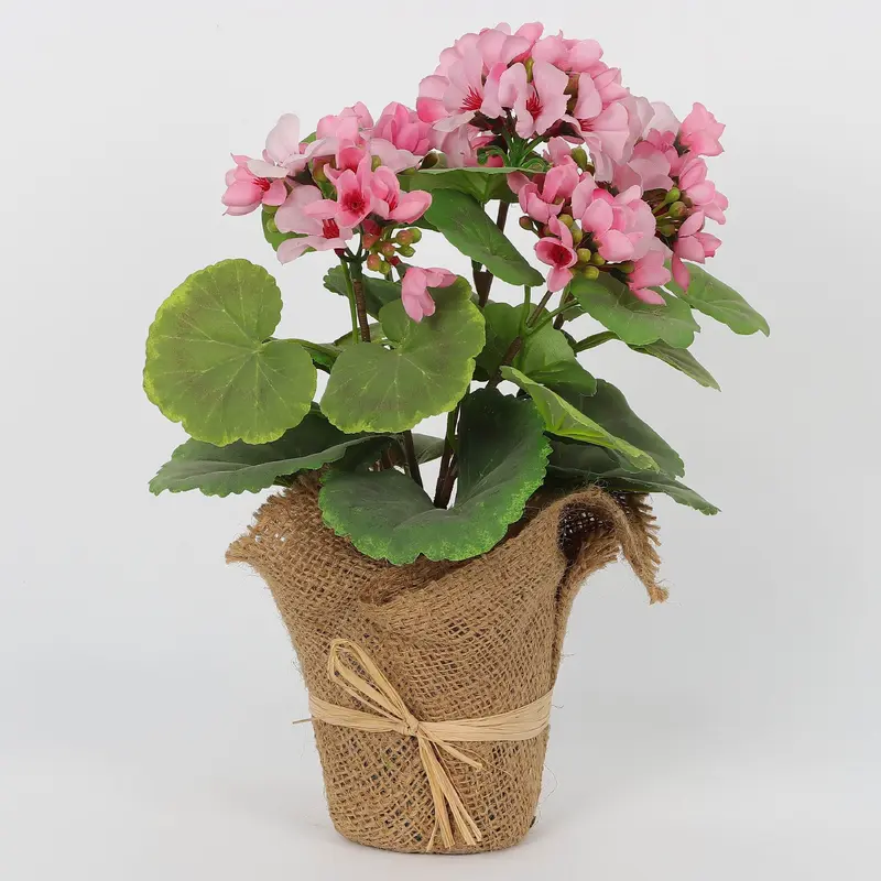 Spring Dark Pink Florals on Jute Base