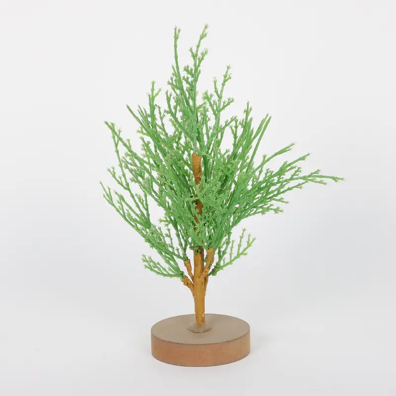 Spring Greenery on Wooden Base