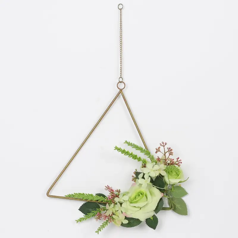 Spring  Hanging Green Rose Florals with Wired Base