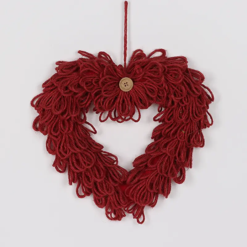 Valentines Hanging Red Heart Rope Base