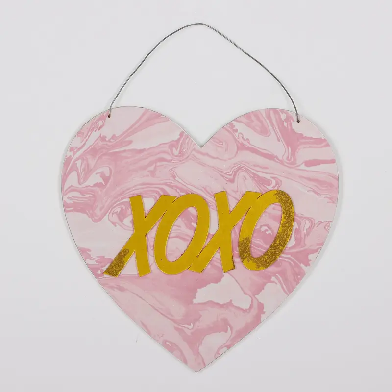 Valentines Pink Hanging Heart Decor