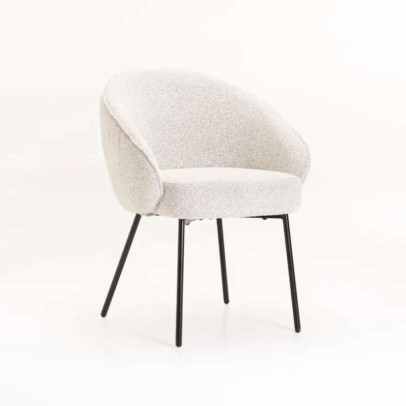 ARIA FABRIC DINING CHAIR - CREAM