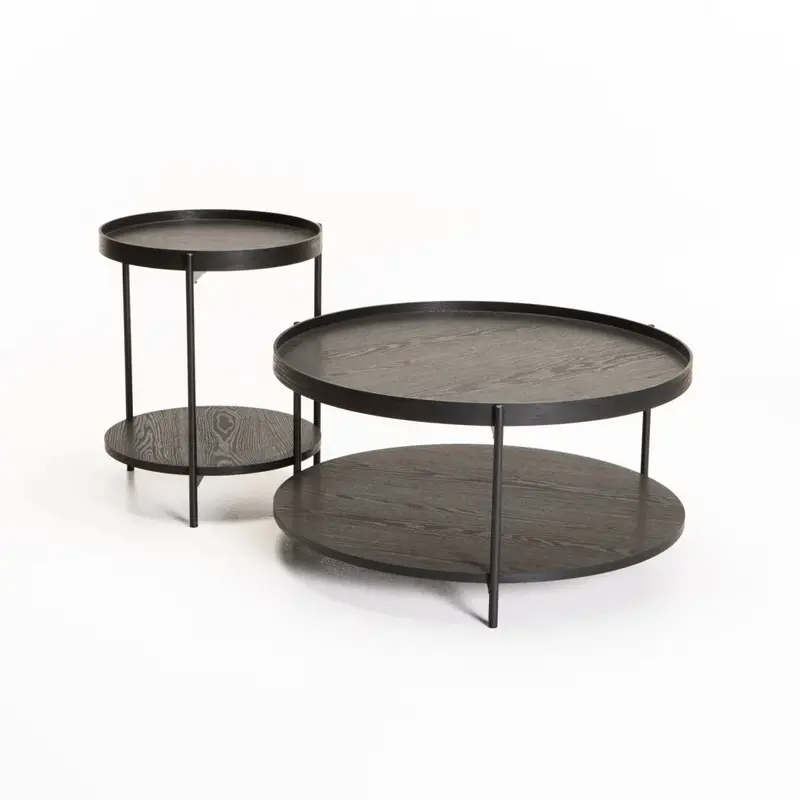 DAISY SIDE TABLE & COFFEE TABLE COMBO - Black