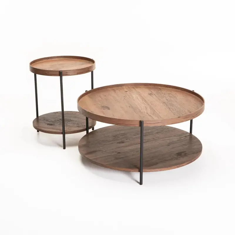 DAISY SIDE TABLE & COFFEE TABLE COMBO - Walnut