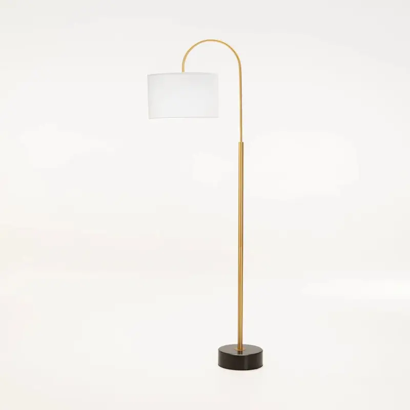 FLOOR LAMP SLIM GOLD METAL ARC 156cm