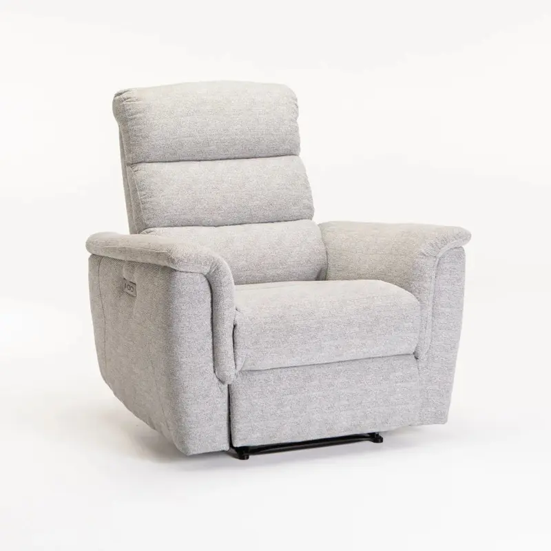 MARCO FABRIC ELECTRIC POWER ARMCHAIR RECLINER-GREY