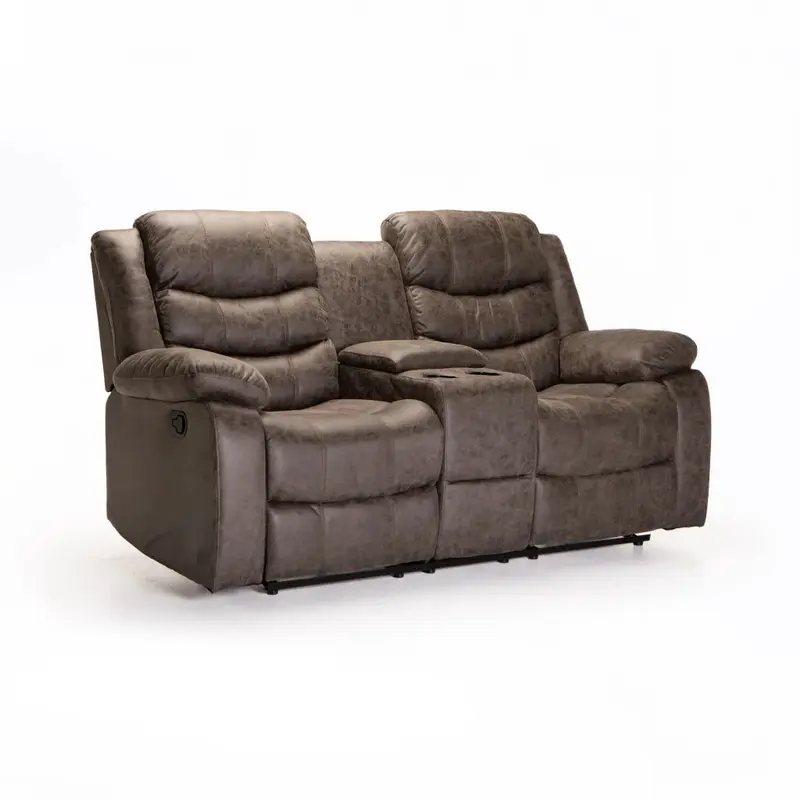 YAZ LUXURY FABRIC 2 SEATER CONSOLE RECLINER