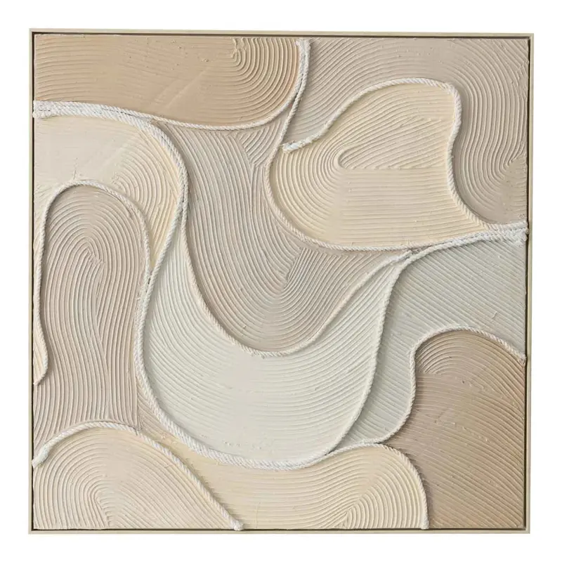 FRAMED ART 13 CORDED 100x100cm LT WOOD GRAIN FRAME