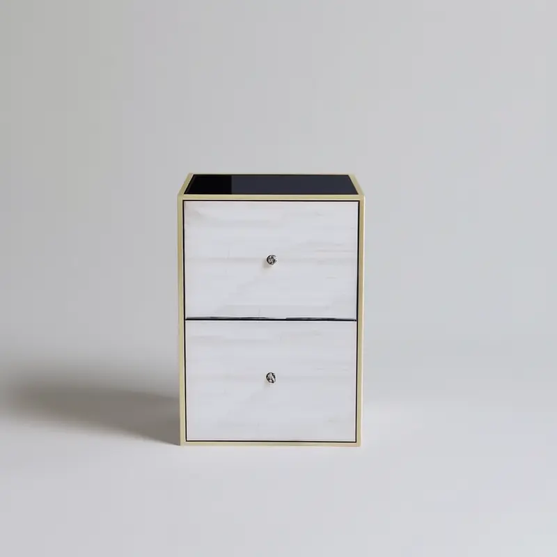 Astra 3 Drawer Nightstand Mirror Finish18Rj253-C