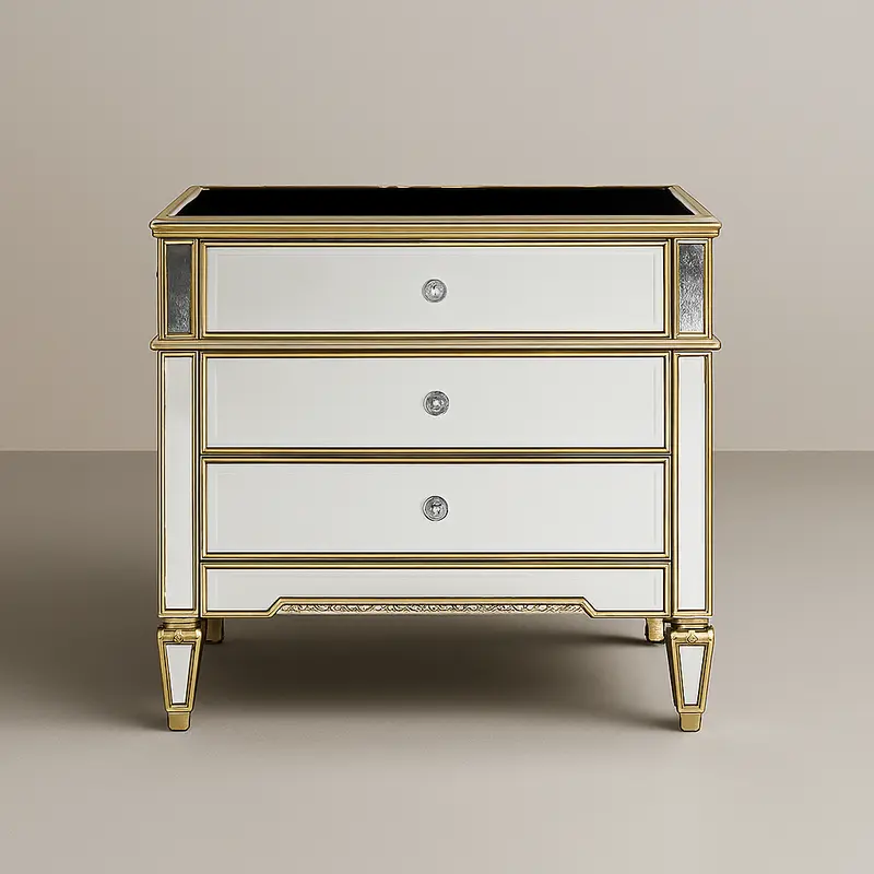 Aurora 3 Drawer Chest Mirror Finish 17Rj284