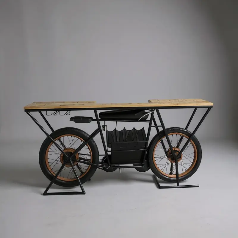 Cass Motorcycle Bar With Solid Wood Tops Bike01 A1201