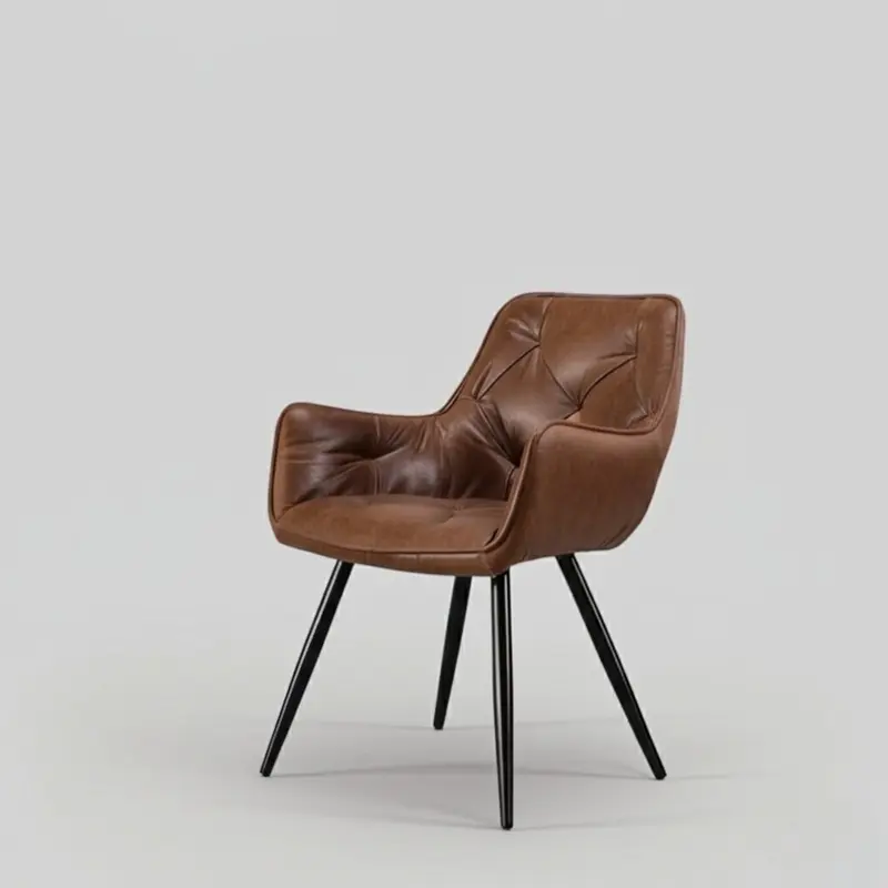 Delfino Leather Chair Brown Y2197