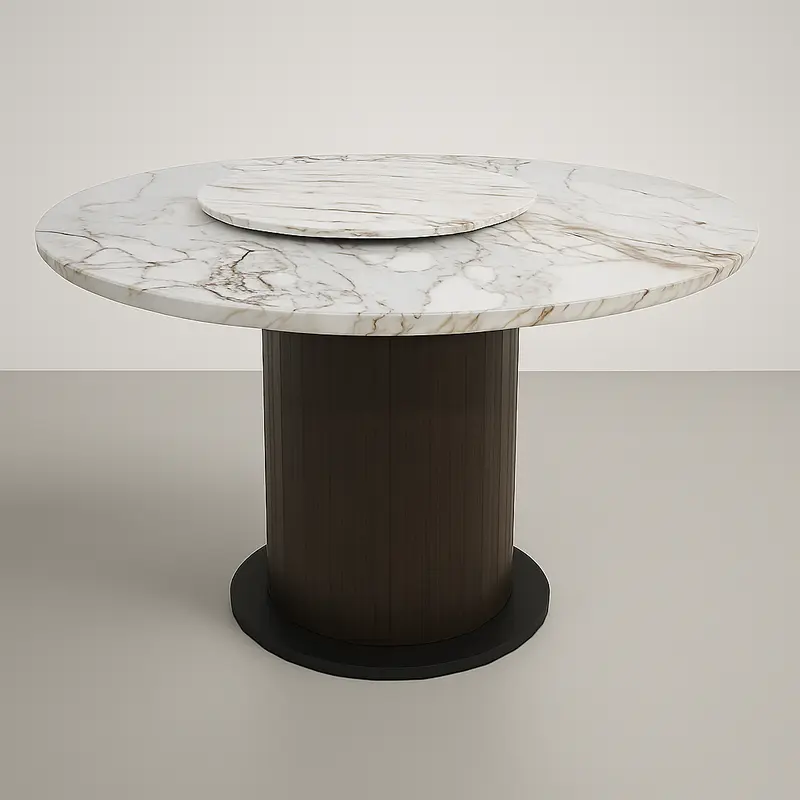 Diablo Dining Table E-Marble Top Round