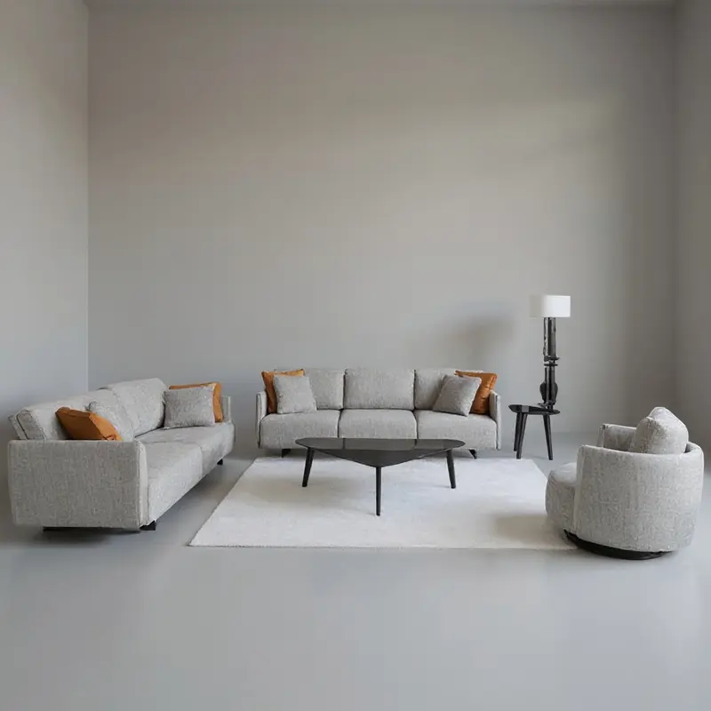 Lucca Sofa Set + Coffee Table+ Side Table + Pouf Natura Craft 05