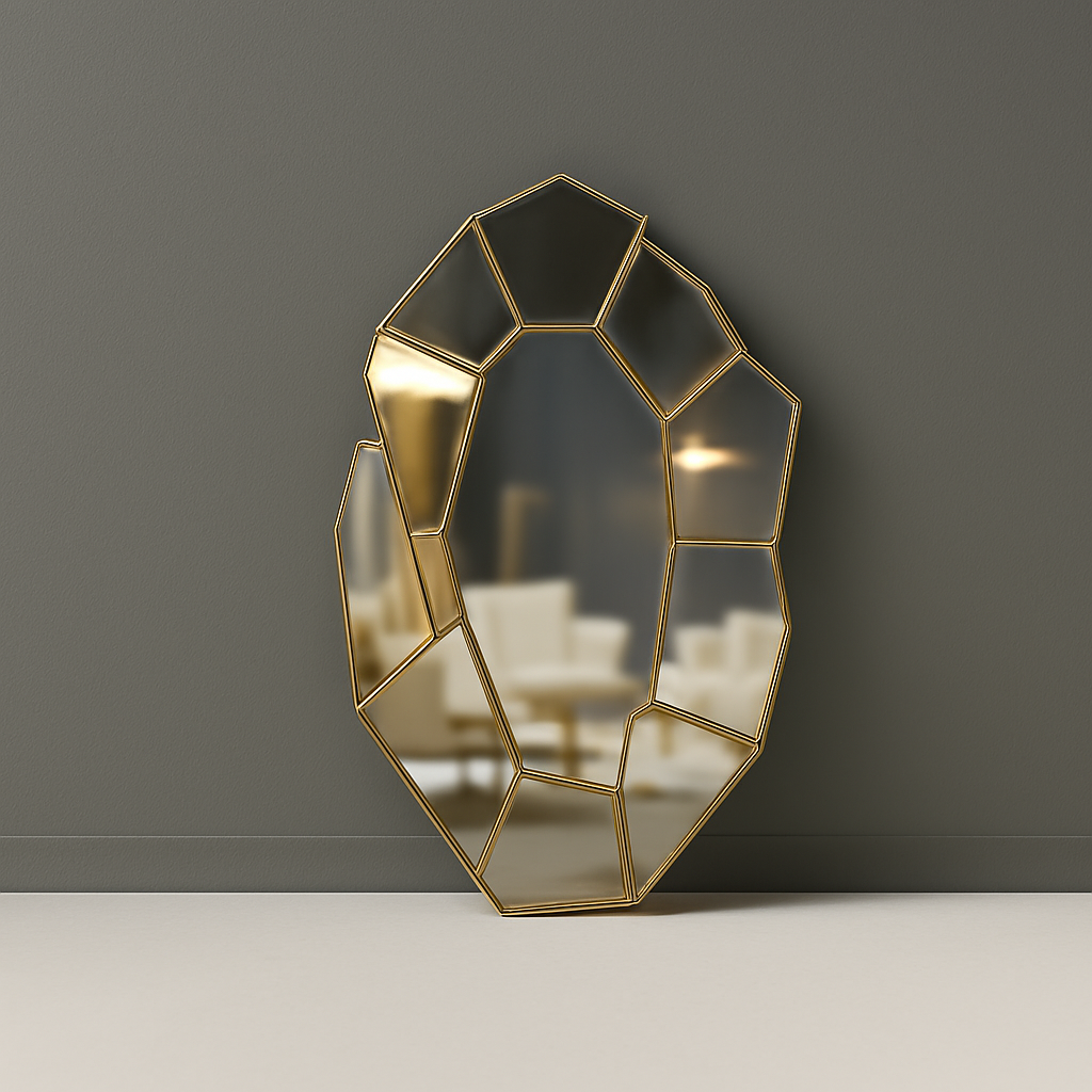 Pete Shiny Gold Champagne Mirror 75*100*18  48-22
