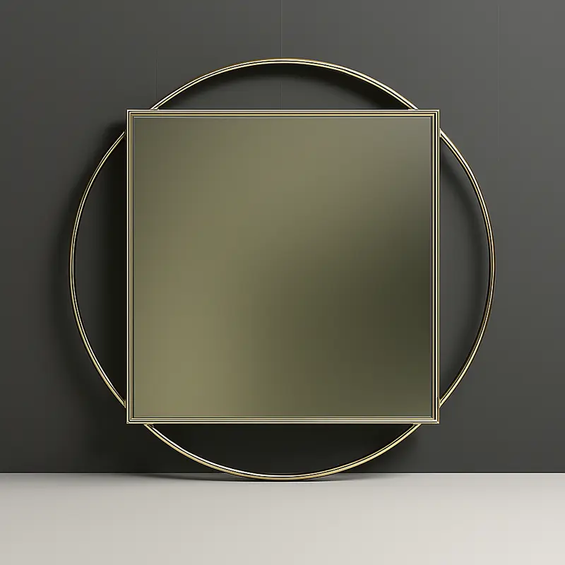 Suli Shiny Gold Champagne Mirror 70*70*5 48-29