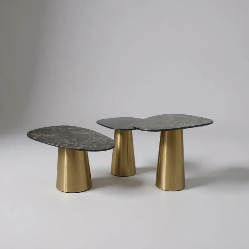 Thompson Set of 3 Coffee Table Ceramic/Iron 231556