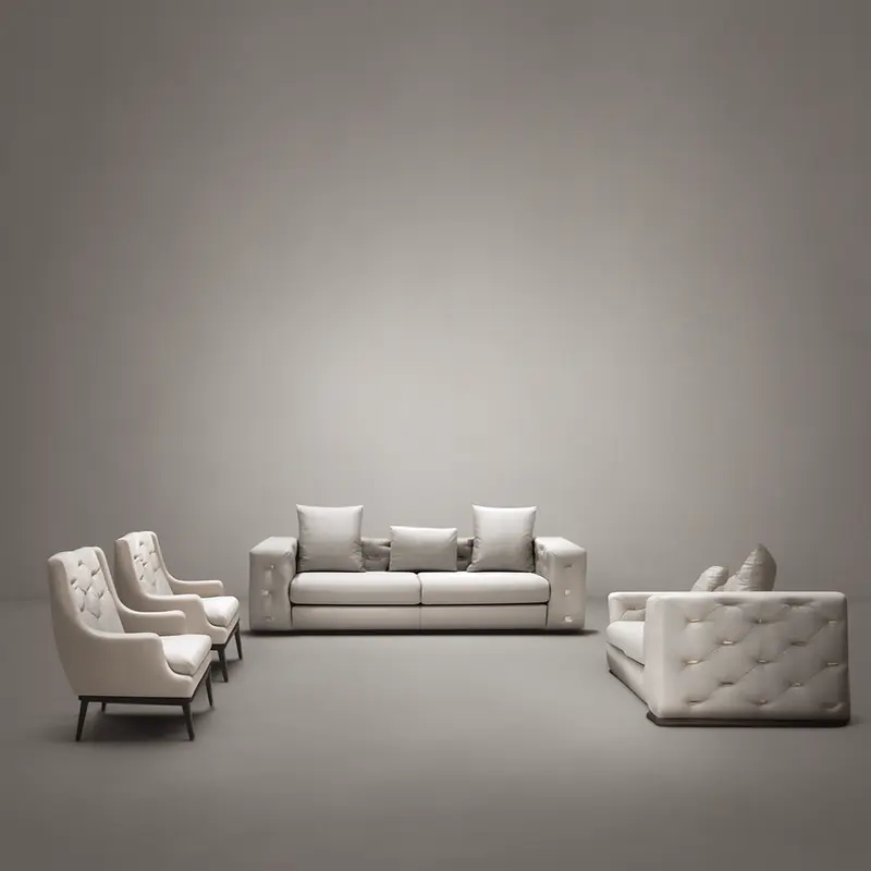 Vintage Fabric Sofa Set