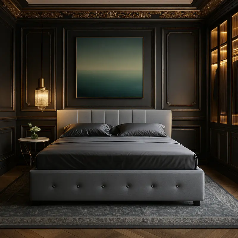 Diamond Button Base Box Queen