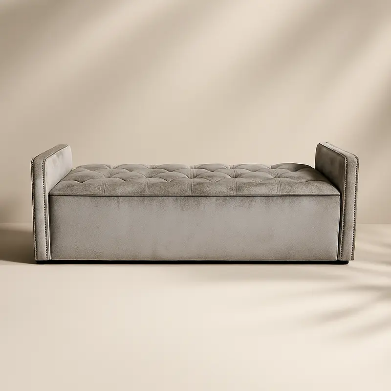 Diamond Button Storage Ottoman King