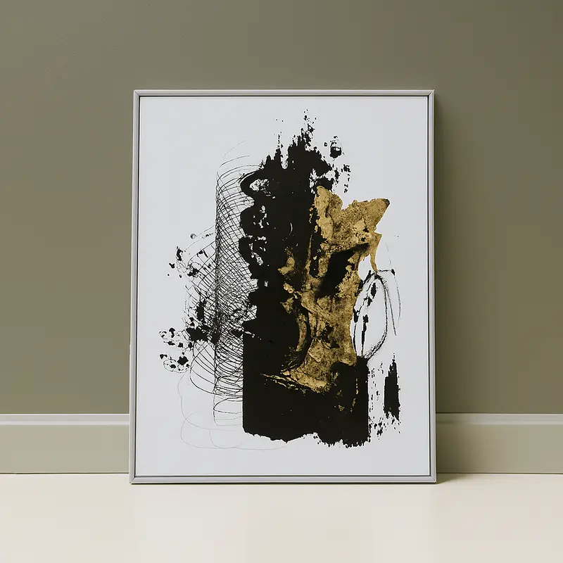 Framed Canvas Painting Es-18 M3545Gwt 84X124